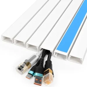 87in Cord Hider Kit, Cord Covers for Wires on Wall, Paintable Cable Raceway, ...